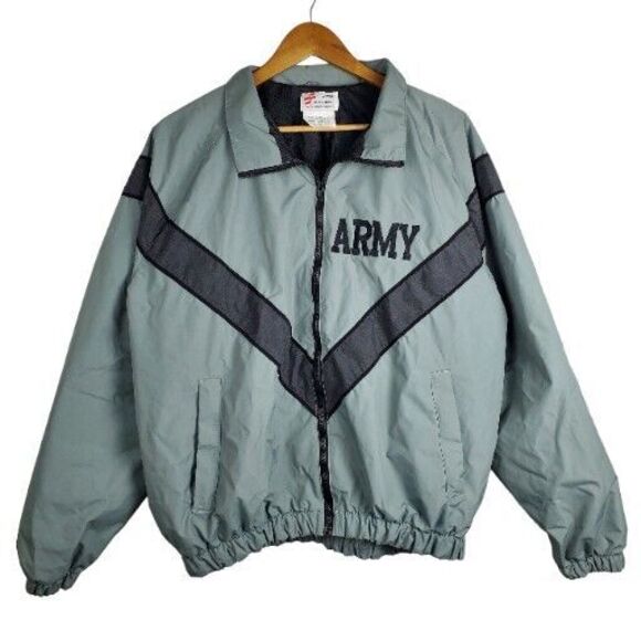 JWOD Skilcraft US Military Army Gray Nylon PFU Jacket Sz Medium/ Regular - Picture 1 of 3